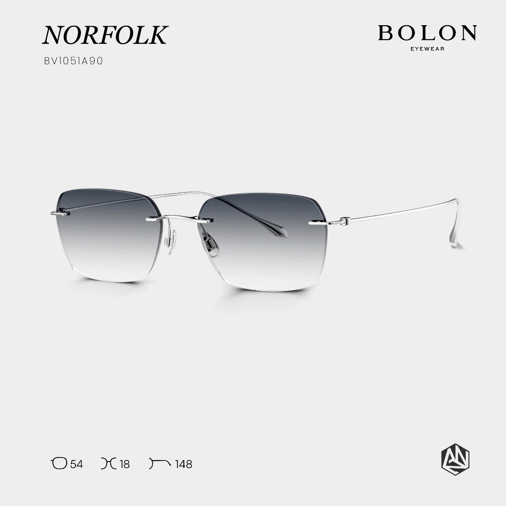 BOLON NORFOLK BV1051 – แว่นกันแดดไร้กรอบทรง Irregular ดีไซน์มินิมอลเฉียบคม