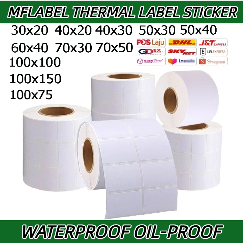 (ราคาโรงงาน)กระดาษความร้อน 100x150 100x100พับแผ่นสติ๊กเกอร์บาร์โค้ด Thermal paper Label Sticker tiktok ใบตราส่งสินค้าพิเ