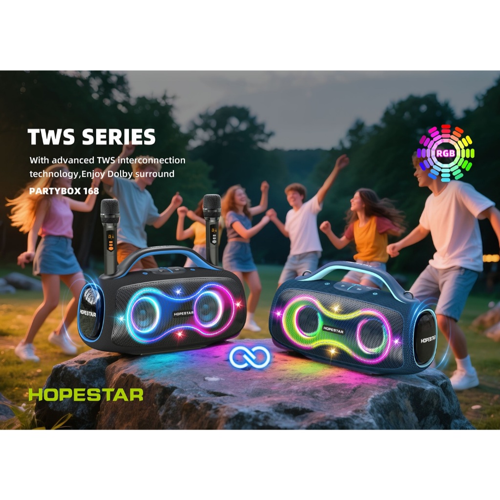 SAAG PERFECT STORM Portable Speaker ลำโพงกันน้ำ IPX5 ไฟ RGB 60W แบตอึด 6000mAh พร้อมไมค์ไร้สาย