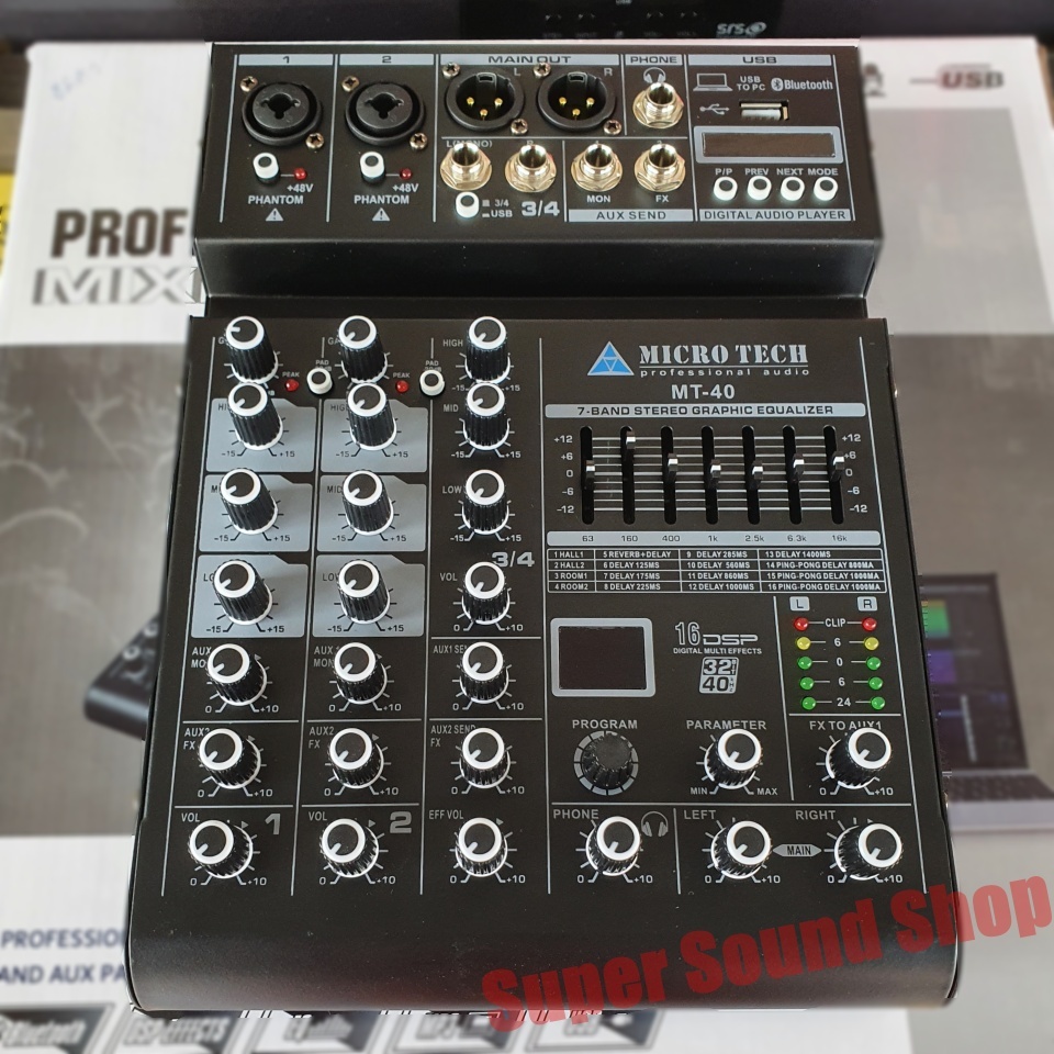 มิกเซอร์ ยี้ห้อ MICRO TECH รุ่น MT-40 MIXER ไมโครเทค MICROTECH