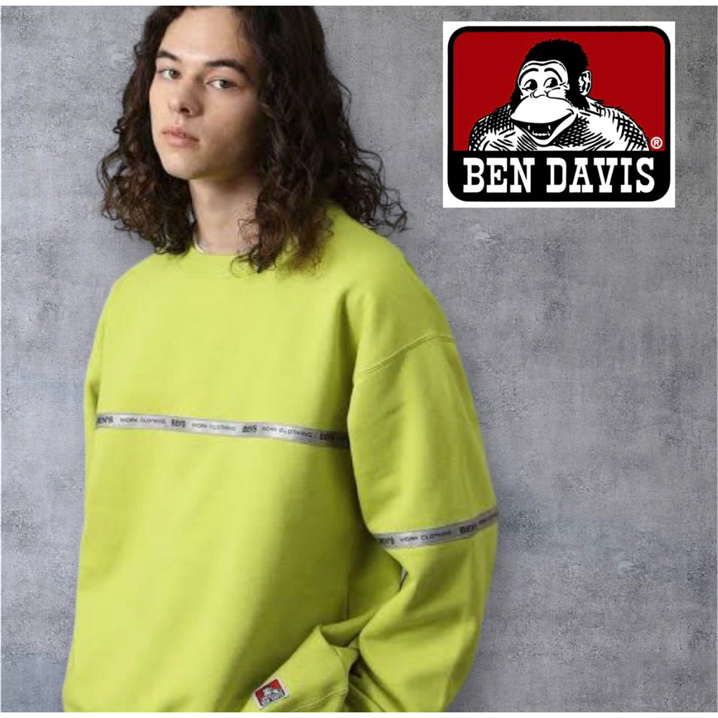 เสื้อสเวตเตอร์ Ben Davis M สีเขียวสะท้อนแสง