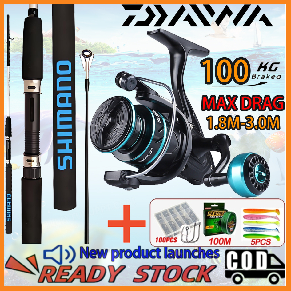 DAIWA ชุดคันเบ็ดลูร์ คาร์บอน สำหรับตกปลาช่อน ตีไกล เวท M ด้ามปืน รองรับเรย์หนัก-เรย์เบา พร้อมคัน UL สำหรับเหยื่อไมโคร