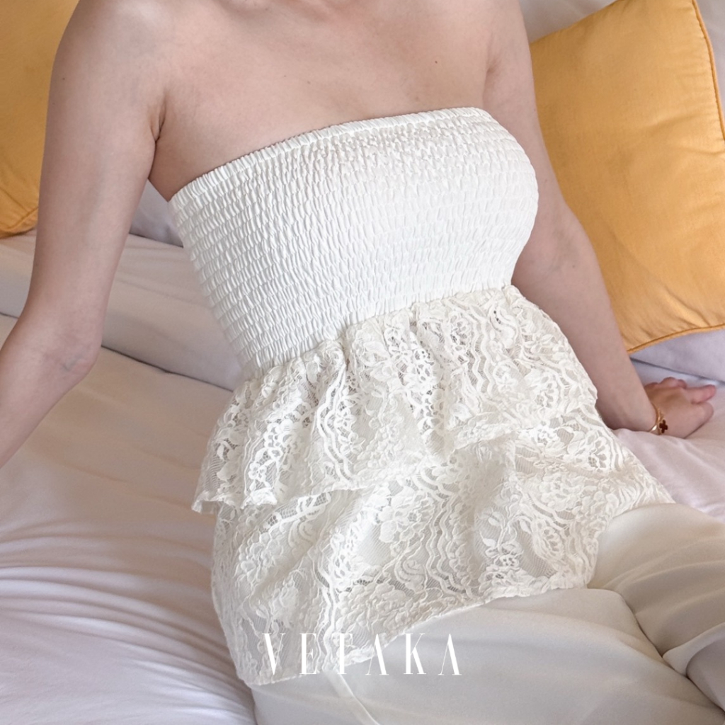 VETAKA Hommie Smock tube top (เกาะอกสม๊อค สามารถใส่ได้ 2แบบ - เกาะอก/กระโปรง)