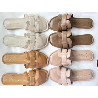 รองเท้าไซส์ใหญ่36-45⚡️🤎รองเท้าแตะหน้าH รุ่นใหม่หนังนิ่มส้นแบน สวยมาก🤩 ❌เท้าอูมแนะนำบวกไซส์ด้วยนะคะ❌พร้อมส่งทุกวันเลยจ้า🚚