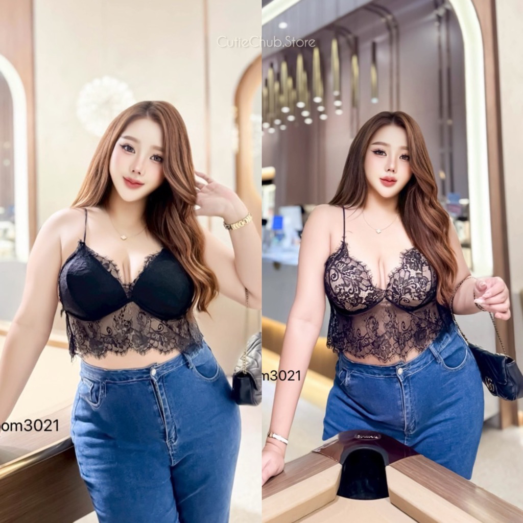 บราสายเดี่ยวผ้าลูกไม้ซีทรู สวยเซ็กซี่มาก สาวอวบ อก40-50นิ้ว