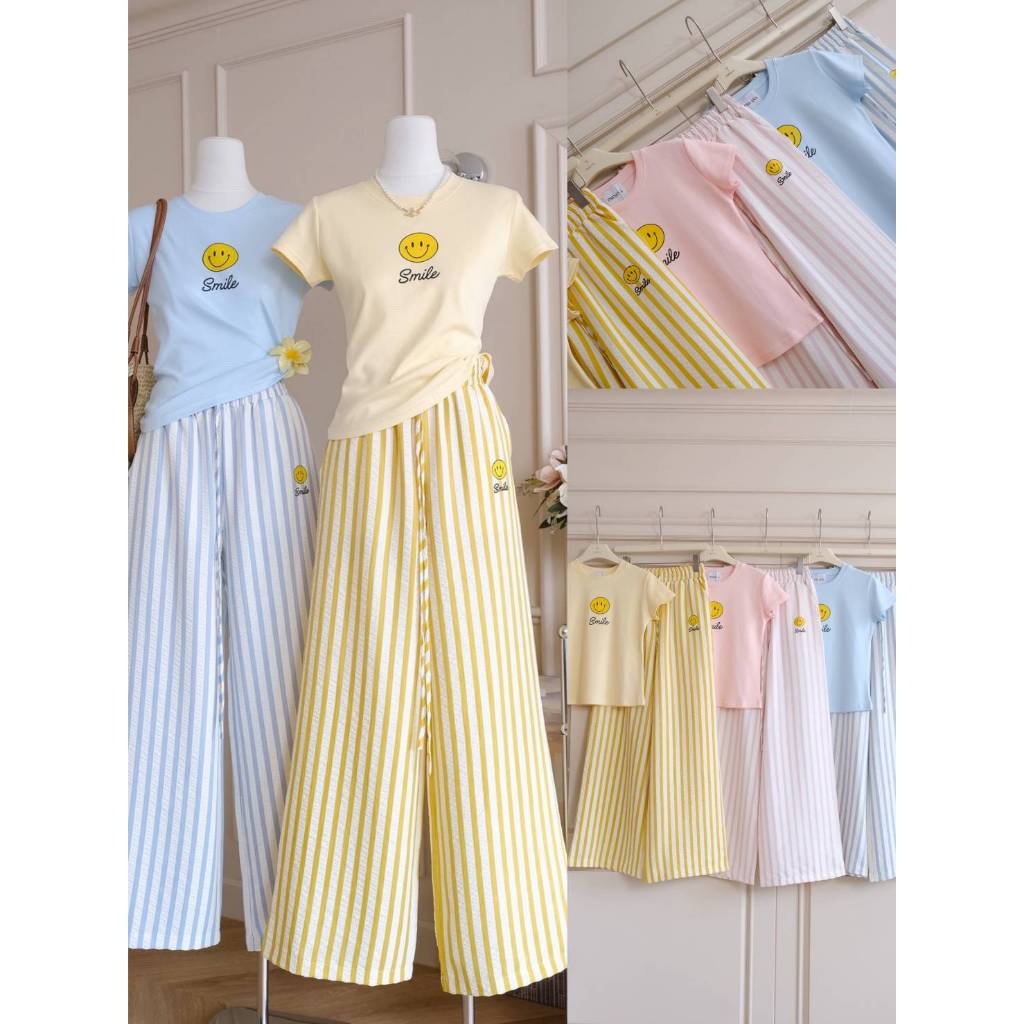 •PRISANA• PSN 72617 ชุดเซทดีเทลน่ารักสดใสย้อนวัย ใครใส่ก็ดูเด็ก ขี้เล่น เสื้อเป็นผ้ายืดเด้ง