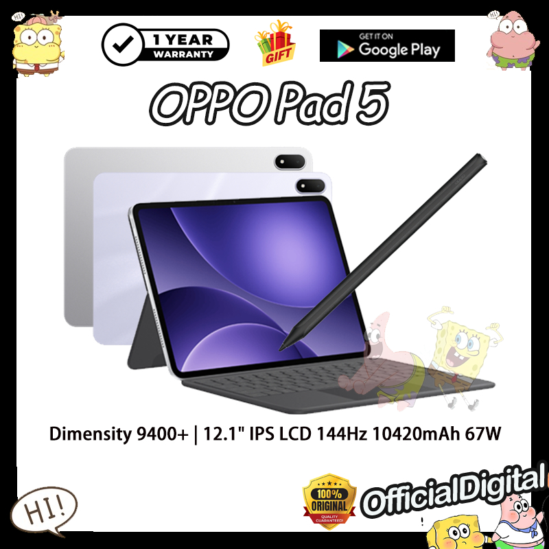 OPPO Pad 5 Dimensity 9400+ 12.1inches IPS LCD 144Hz 10420 mAh 67W OPPO Tablet OPPO Pad5  | รับประกัน