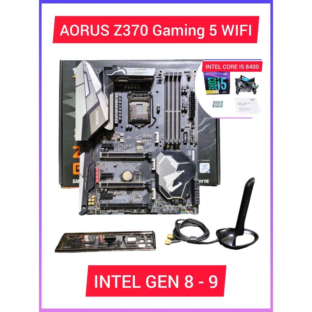 ( ร้านไทย 🇹🇭 พร้อมส่ง ) CPU I5 8400 + MB Aorus Z370 Gaming 5 wifi