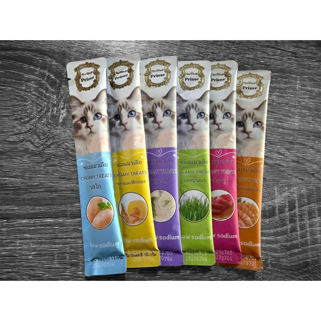 ขนมแมวเลีย [PRIME] 30ชิ้น15g ราคาถูก พร้อมส่งจากไทย🇹🇭