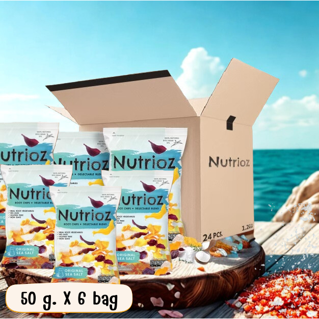 NUTRIOZ Mixed Root Chips  (50g.) X 6 ซอง