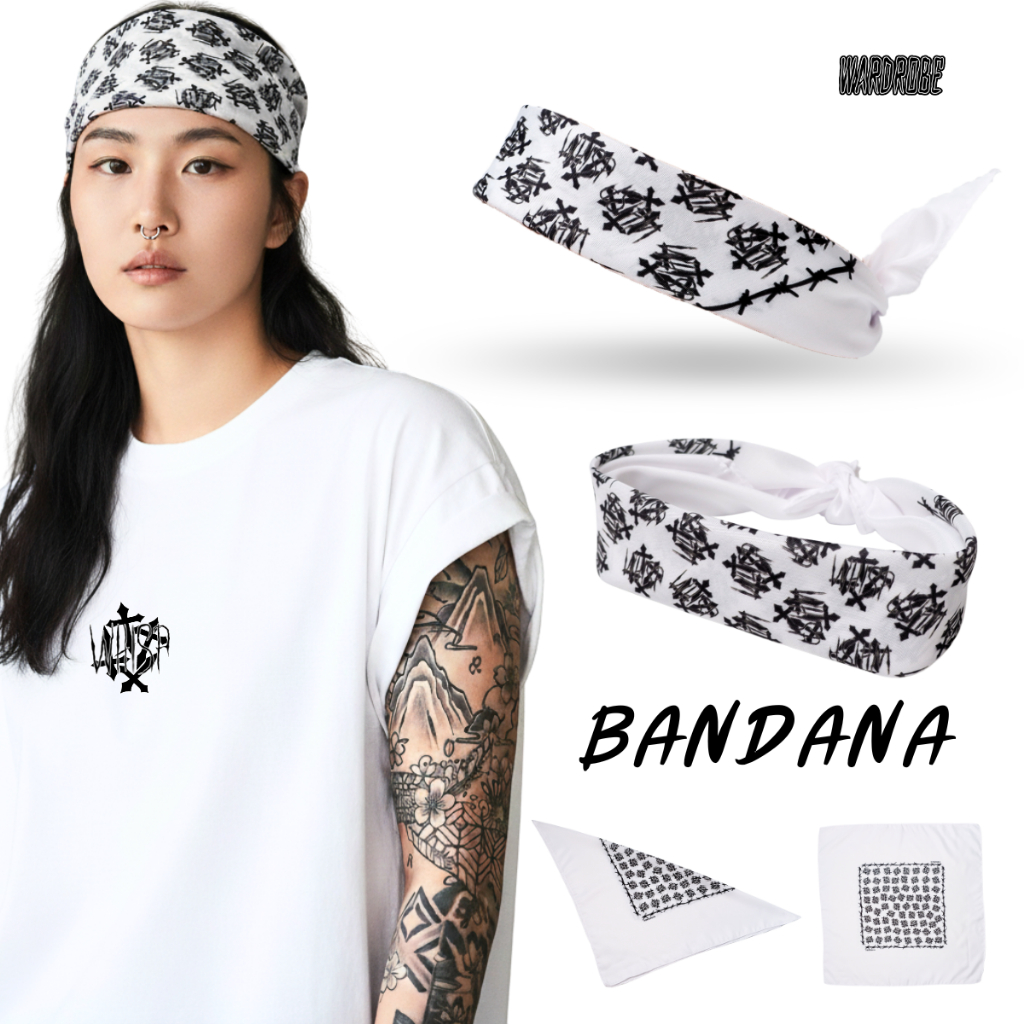 ผ้าเช็ดหน้า ผ้าโพกหัว ผ้าพันคอ ผ้าฝ้าย Whisp Bandana