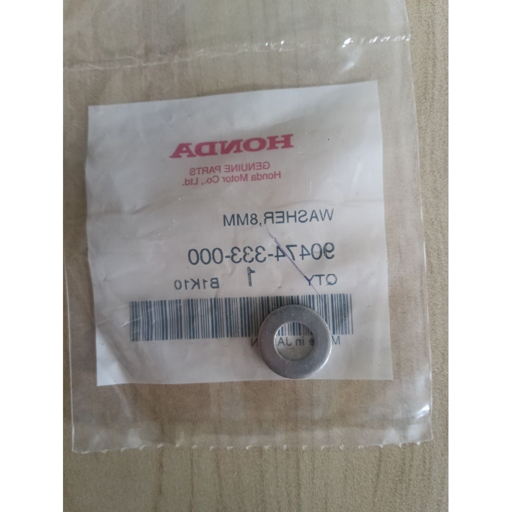 แหวนรองน๊อตน้ำมันเฟืองท้าย  (ขนาด 8 มม.) ราคา/1ชิ้น ใช้สำหรับมอไซค์ได้หลายรุ่น แท้เบิกศูนย์ 90474-33