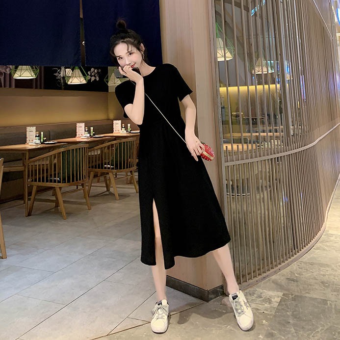 GFShop รุ่นฮิต🔥  ชุดเดรสผู้หญิง ชุดเดรสแฟชั่น มินิเดรสแขนสั้น ใส่สบาย ใส่สวย ๆ ใส่ยังไงก็สวยมีให้เลือกถึง 4 สี 🌈 จัดสิ่ค