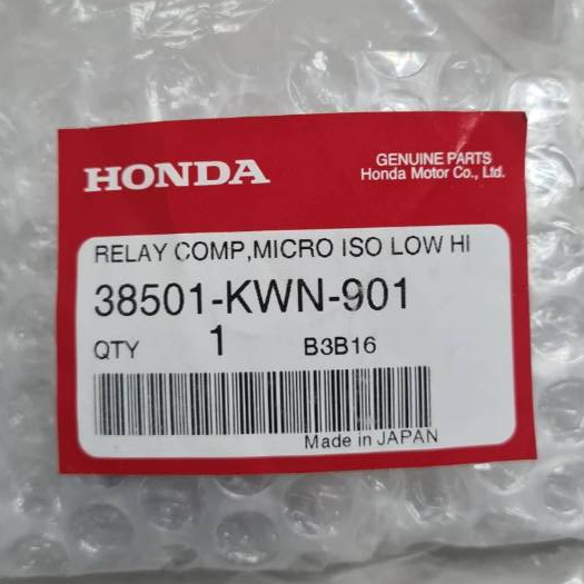 38501-KWN-901 รีเลย์หลัก (MICRO ISO 4P) (OMRON)/HONDA/WW125