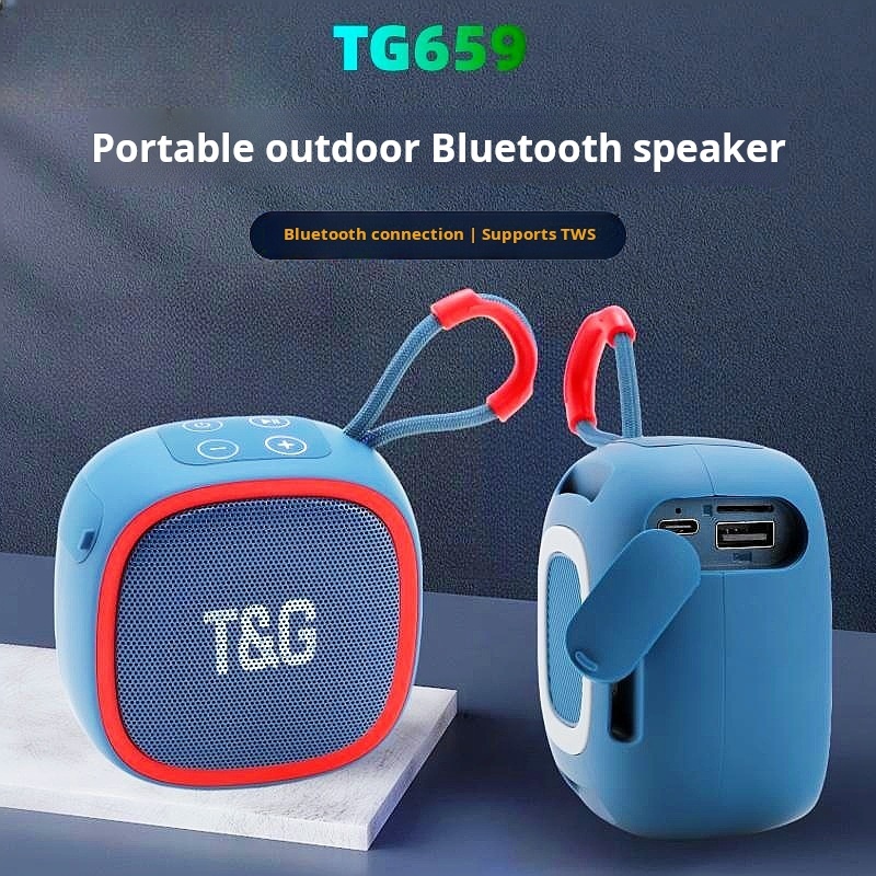 TG659 Wireless Bluetooth Speaker Portable Outdoor Handheld Mini Speaker with TF Card Bluetooth