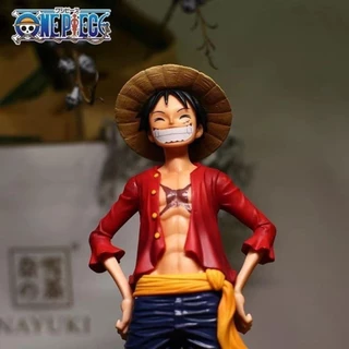 สินค้าพร้อมส่ง One Piece อะนิเมะ ตุ๊กตา Luffy PVC โมเดล 28 ซม หน้ายิ้มแบบเปลี่ยนได้