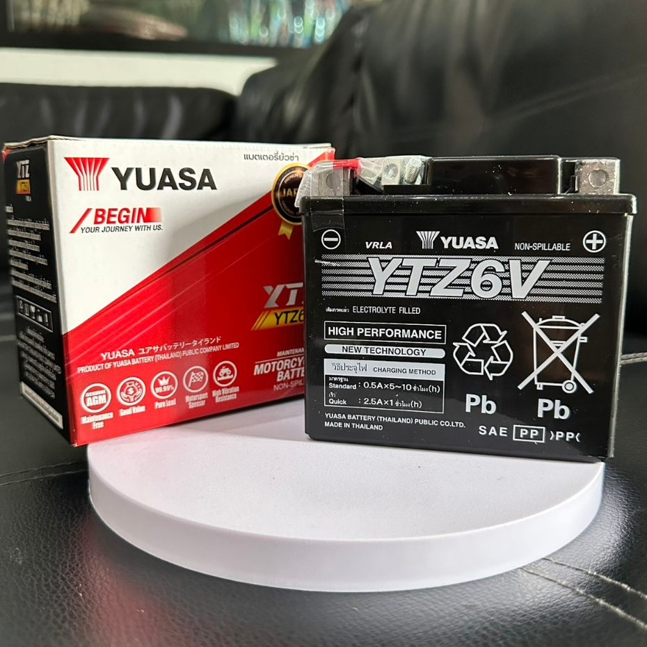 แบตรถมอเตอร์ไซค์ ยัวซ่า YUASA YTZ6V