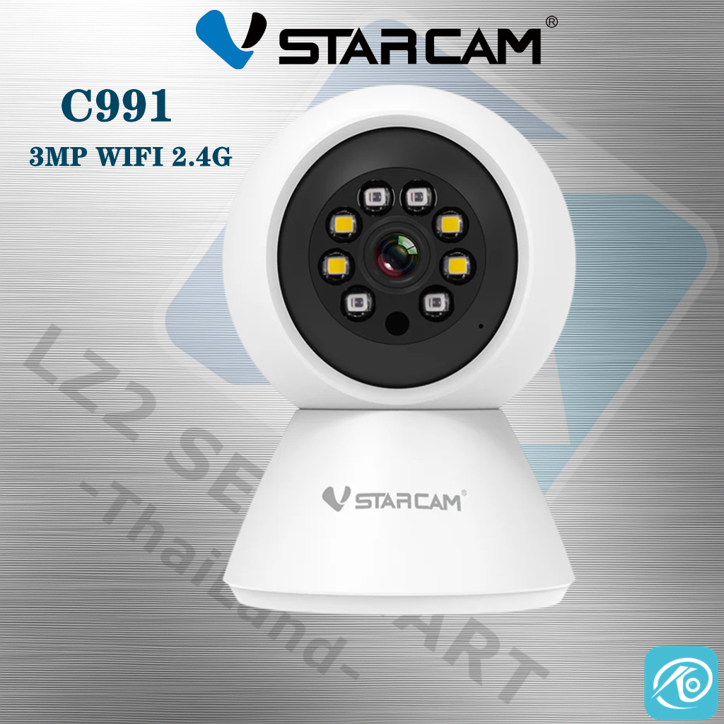 Vstarcam C991 3MP กล้องIP  IPcamera  กล้องวงจรปิดไร้สาย Indoor ความละเอียด มีระบบ AI+