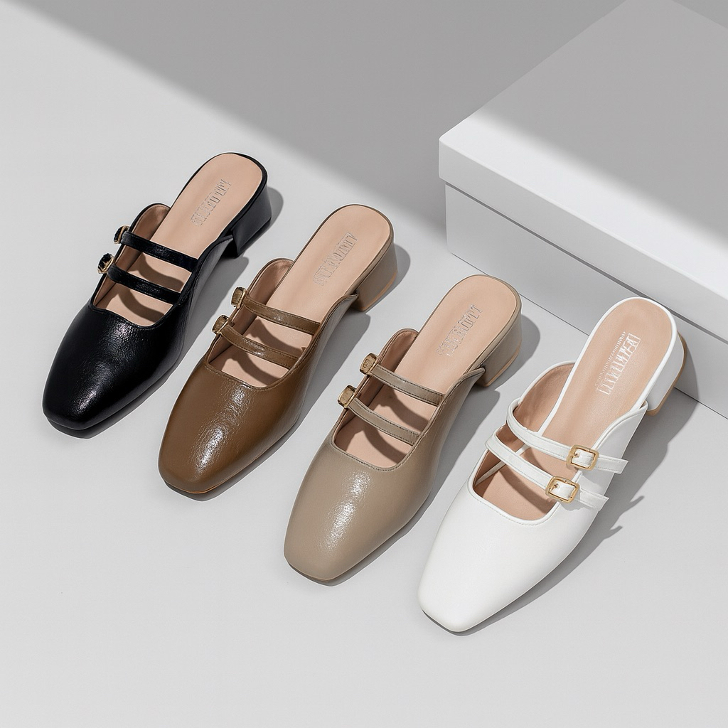 รองเท้าเปิดส้นรุ่น PEACH 4สี | แนะนำบวกเพิ่มไซส์