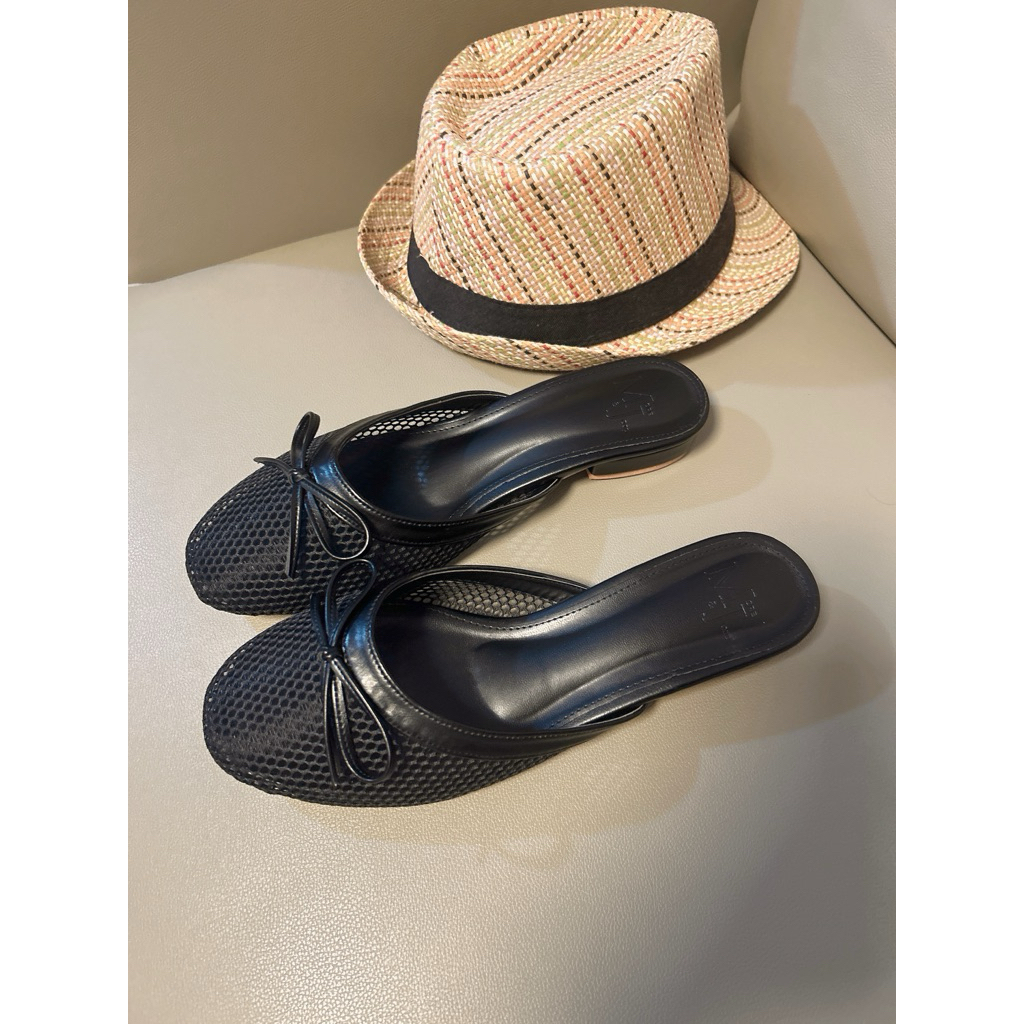 รองเท้าลำลองสวมเปิดส้นโบว์ +1ไซ จากปกติ - รูปที่ 4