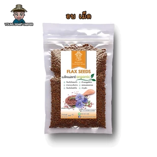 (มี อย.)Brown FlaxSeed เมล็ดแฟลกซ์สีน้ำตาล อบ 100 กรัม (แพ็คสูญญากาศซิปล็อค)