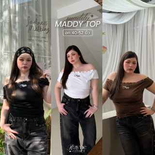 Maddy Top - เสื้อปาดไหล่แขนสั้น แต่งห่วงตาไก่ (อก40-52”) | R…