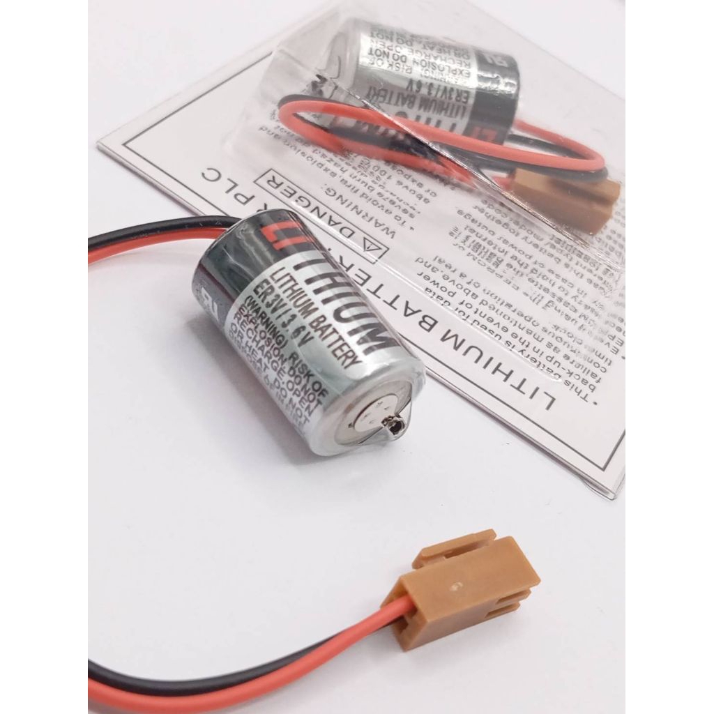 ร้านในกทม แบตเตอรี่ ลิเธียม PLC TOSHIBA ER3V/3.6V Batter for PLC. ยี่ห้อ TOSHIBA (โตชิบา). พร้อมส่งสั่งเลย ออกบิลเงินสด