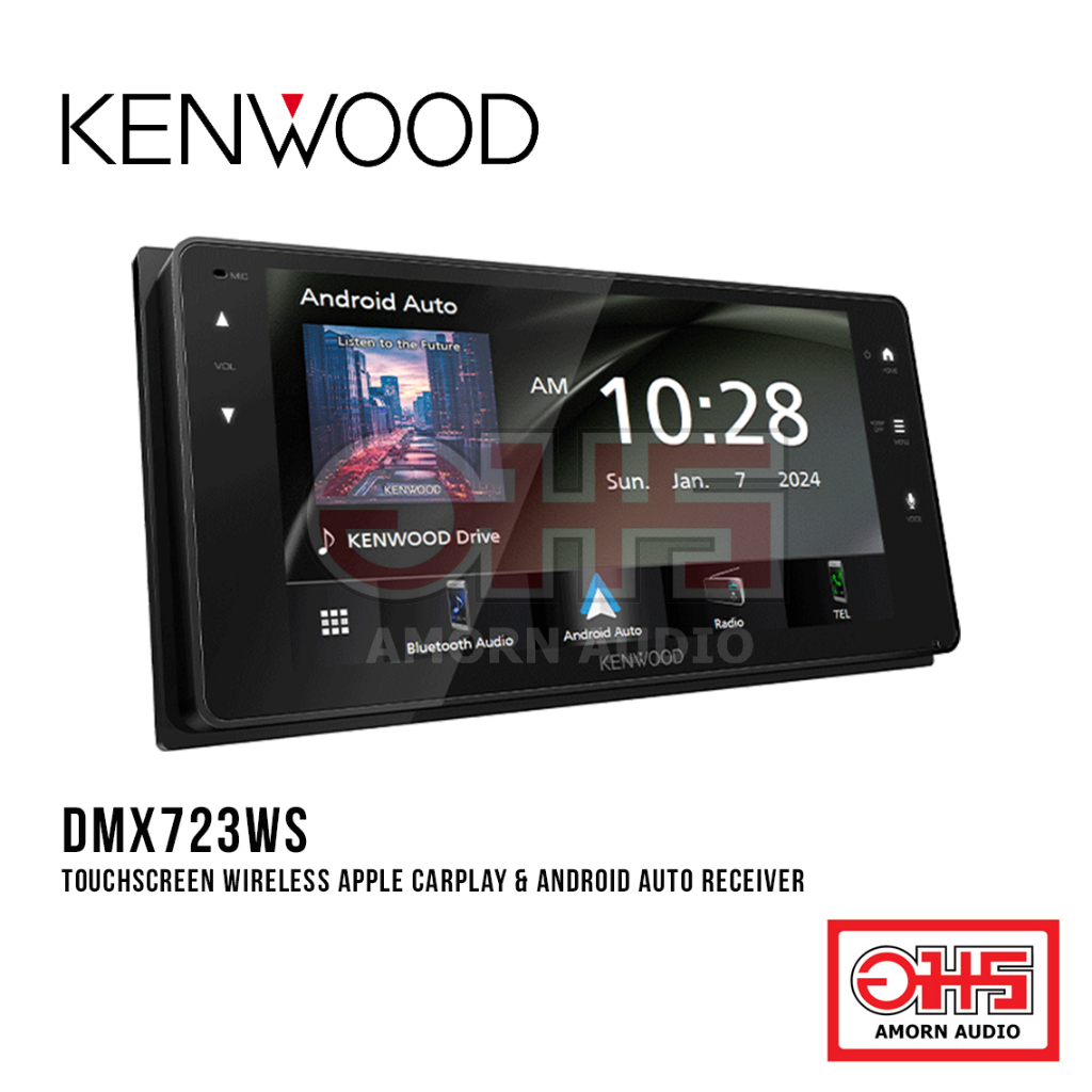 KENWOOD DMX723WS อุปกรณ์รับสัญญาณดิจิตอลมีเดียพร้อมจอภาพ WSVGA ขนาด 6.8"