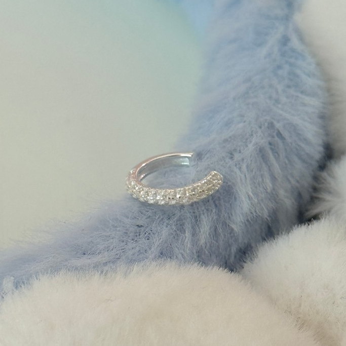 Suwann.na [ราคาต่อชิ้น] ต่างหู ต่างหูหนีบ เพชรเรียง