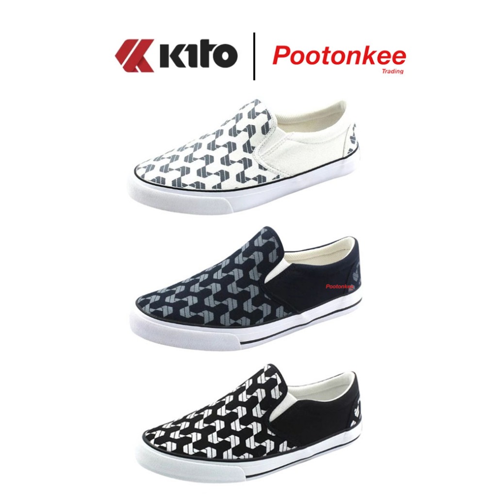 Kito รุ่น BL2  รองเท้าผ้าใบ กีโต้ ทรงสลิปออน slip on ไซส์ 36-39