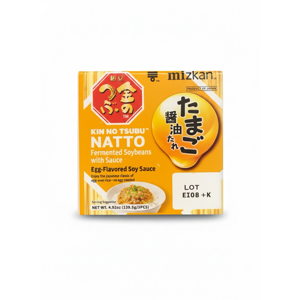 นัตโตะ ถั่วเน่าญี่ปุ่น มาพร้อมซอสถั่วเหลืองผสมไข่แดง 1 มีแพ็ค 3 ชิ้น