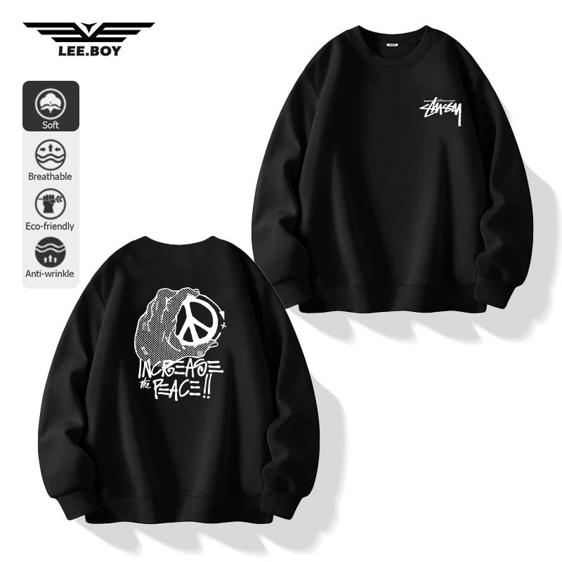 หนา นุ่ม ใส่สบาย Sweatshirts อนิเมะ เสื้อหนาว ผู้ชายยาว ใส่สบาย ไม่หด สไตล์ฮิปฮอป แนวโน้ม มี 5 สี (ส่งเร็ว จัดส่งจากไทย)