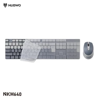 GAMING NUBWO NKM640 KEYBOARD + MOUSE WIRELESS 2.4G Silent คีย์บอร์ด + เมาส์ไร้สายเสียงเงียบ ฟรีซิลิโคนกันฝุ่น