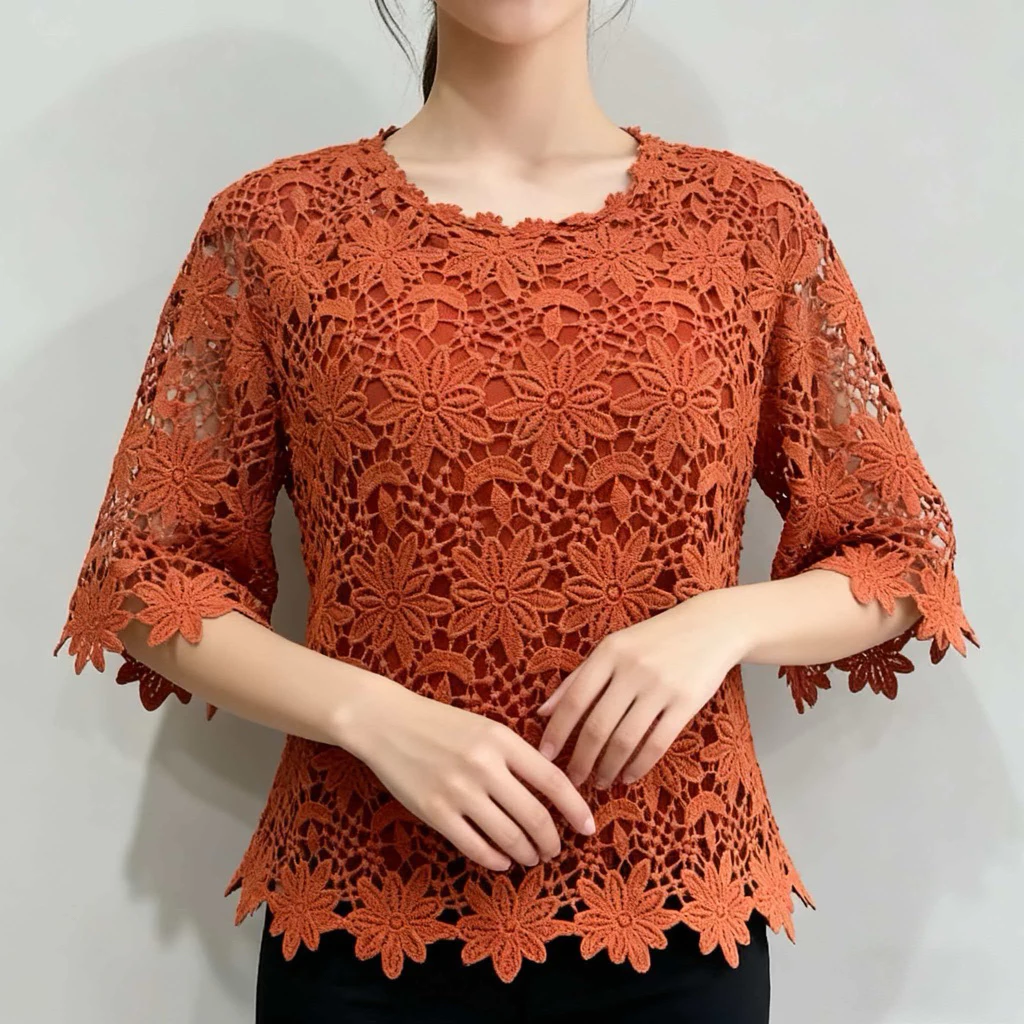 พร้อมส่ง🌺เสื้อลูกไม้รอบอก46-48นิ้ว#เสื้อใส่เที่ยว#เสื้อออกงาน#มี15สีให้เลือกค่ะ