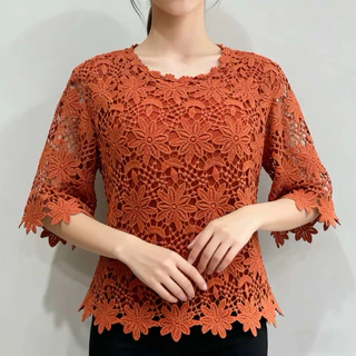 พร้อมส่ง🌺เสื้อลูกไม้รอบอก46-48นิ้ว#เสื้อใส่เที่ยว#เสื้อออกงาน#มี15สีให้เลือกค่ะ