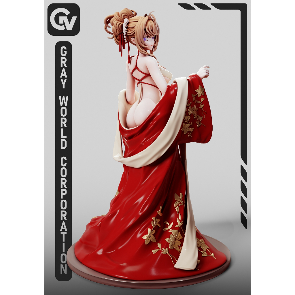 Glorious - Azur Lane โมเดลการ์ตูน ฟิกเกอร์ Resin 3D Printing Model ขนาด 1/8–1/6 [โมเดลเรซิ่นไม่ทำสี]