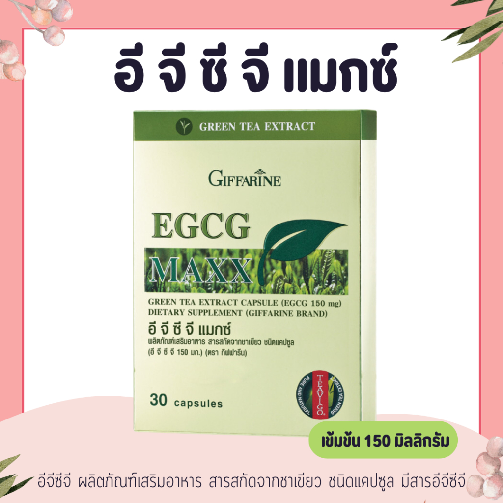อีจีซีจีแมกซ์ กิฟฟารีน EGCG Maxx GIFFARINE สารสกัดจากชาเขียว
