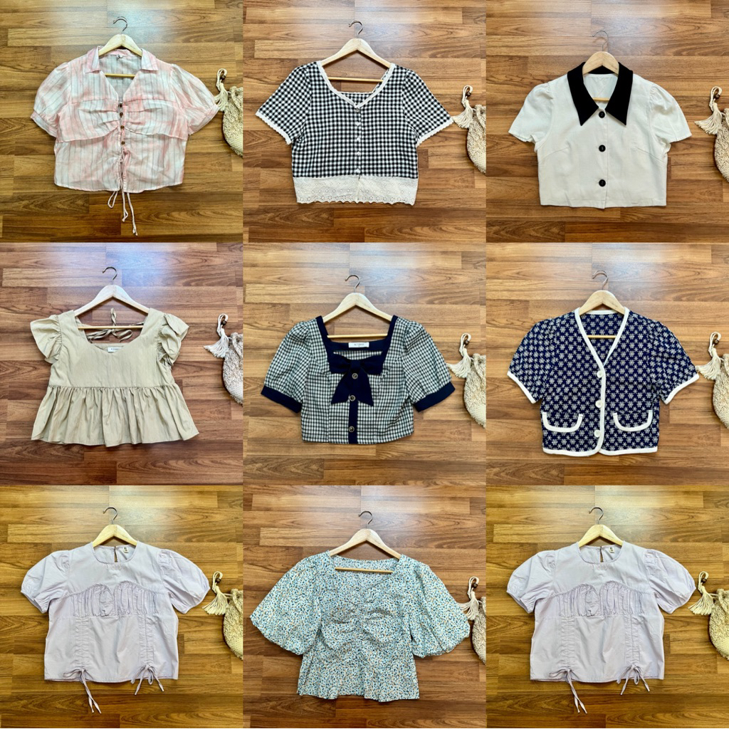 💥เสื้อครอปแฟชั่น แขนสั้น แขนยาว มือสอง ราคาถูก💥➡️เลื่อนดูรูปภาพ