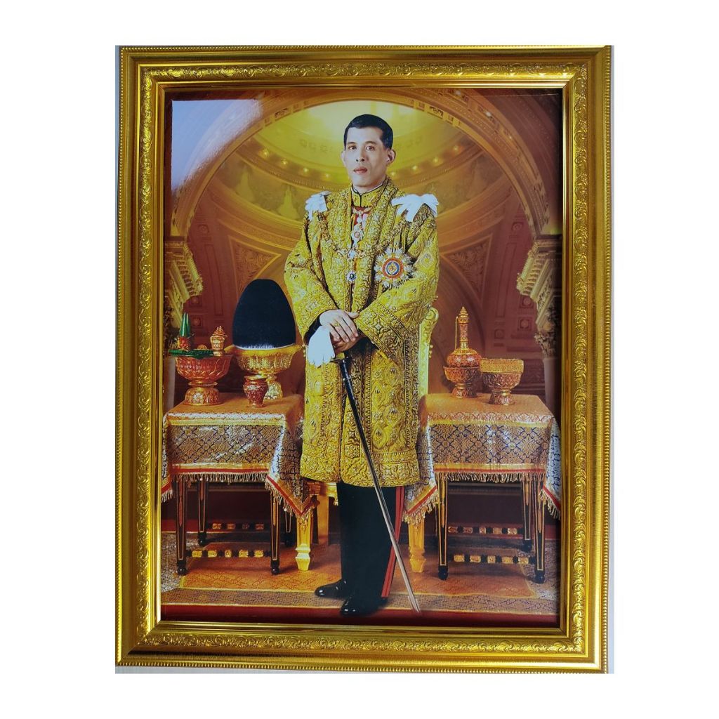 ร้านภาพมงคล888 กรอบรูป ภาพคู่รัชกาลที่9 พร้อมพันปีหลวง ภาพ ร.9พร้อมราชินี ภาพมลคล ภาพติดผนัง ขนาดภาพรวมกรอบ18x23นิ้ว