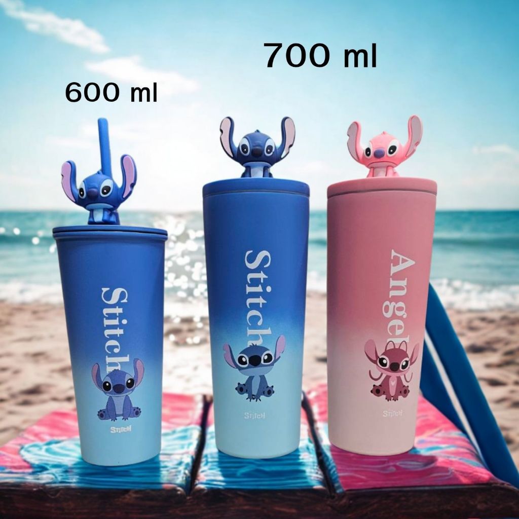 แก้วเก็บความเย็นลาย สติชกับแองเจิ้ล 600-700 ml