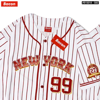 เสื้อแฟชั่น เสื้อกีฬาเบสบอล หมายเลข99 โอเวอร์ไซส์ มีกระดุมจริง 10 สี