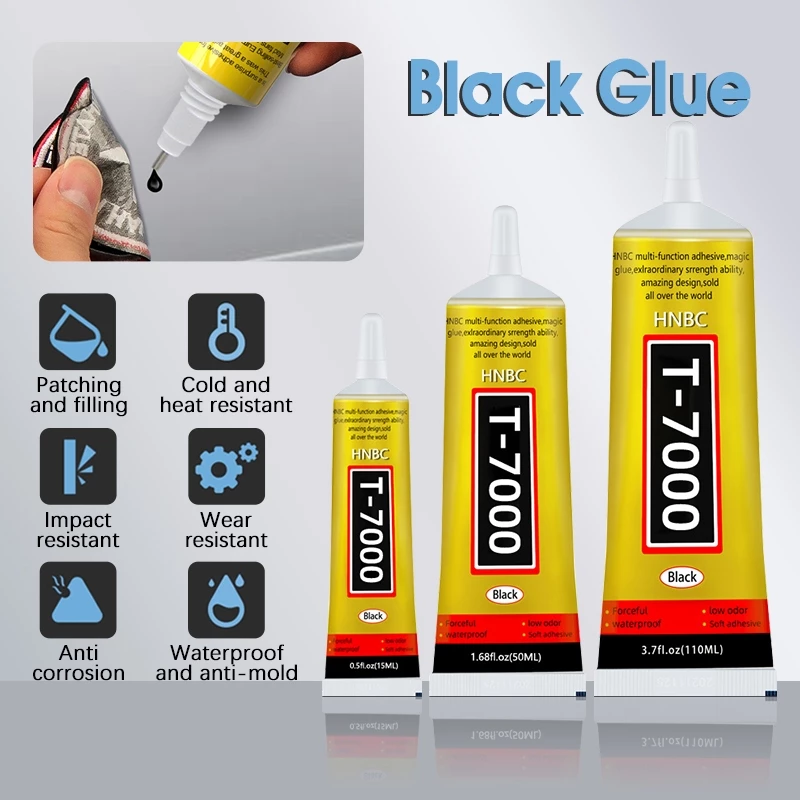 กาวT-700015ml/50ml/110ml กาวติดหน้าจอทัสกรีน กาวเอนกประสงค์ (เนื้อกาวสีดำ)