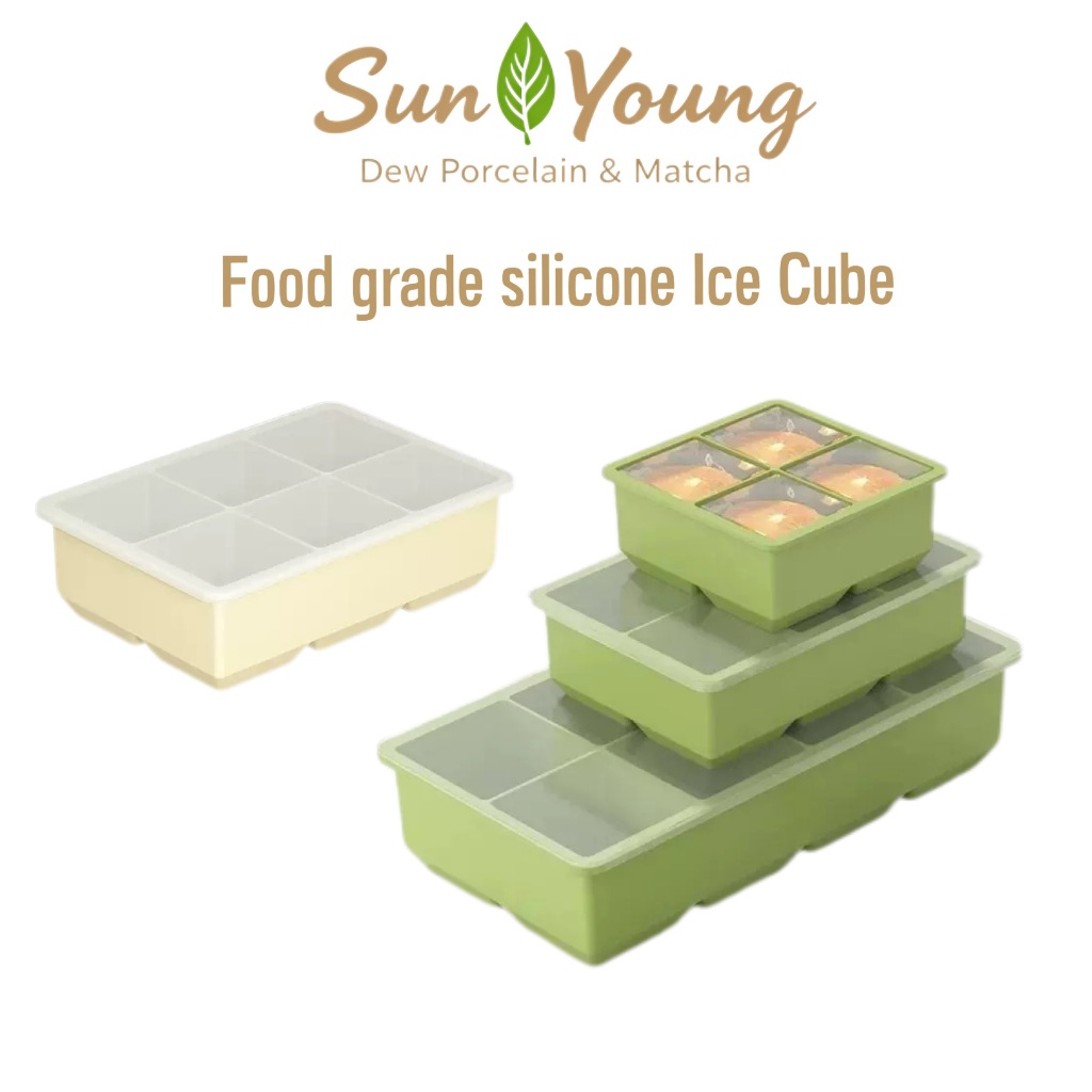 🧊Ice cube Molds แม่พิมพ์น้ำแข็งซิลิโคน ถาดน้ำแข็ง 4/6/8 ช่อง แม่พิมพ์วุ้น พร้อมฝาปิด Food-Grade ปลอดภัยต่อสุขภาพ