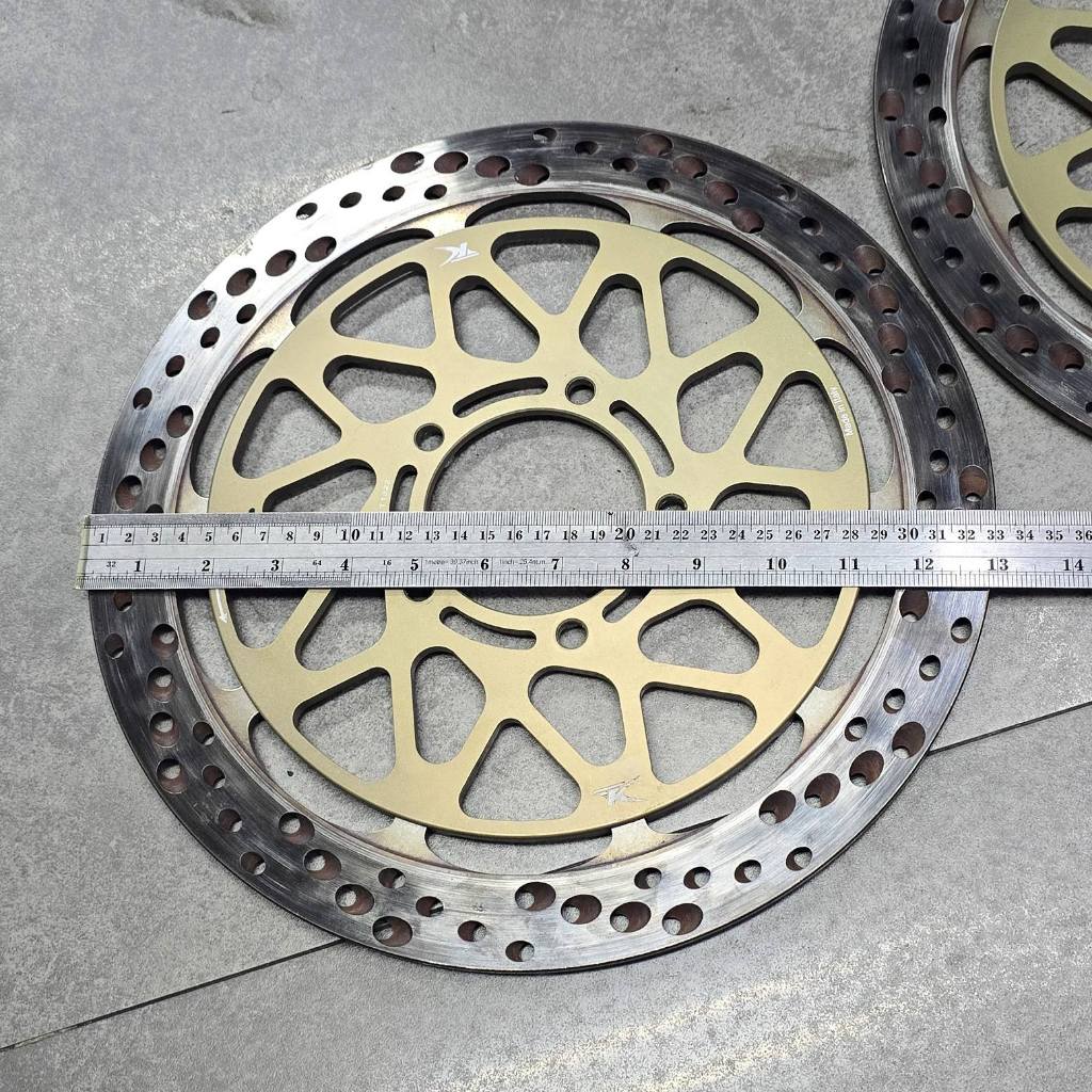 จานเบรค TK Disc Brake 330mm Kawasaki Zx10r 16+ Z1000 Zx6 (รองบูทขาปั้ม) Spec Racing หนา 5.8mm