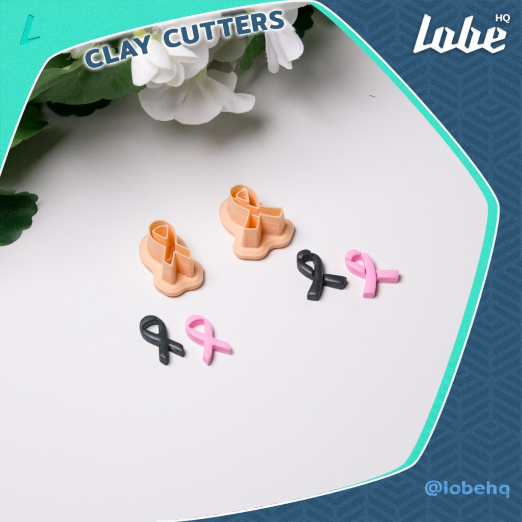 Lobehq Clay Cutter Awareness Ribbon Shape/ แม่พิมพ์กดดินโพลิเมอร์รูปทรงโบว์สัญลักษณ์ริบบิ้นสัญลักษณ์ - รูปที่ 2