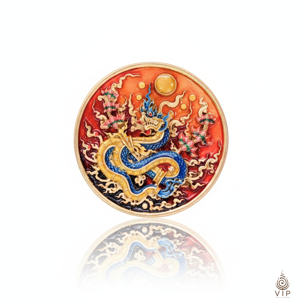 (แท้100% ส่งไว) 🐍 เหรียญพญานาค เศรษฐีเหนือดวง วัดไทย  | 💰 Naga Coin Amulet Wealth & Luck  | 龙神钱币佛牌 ✨