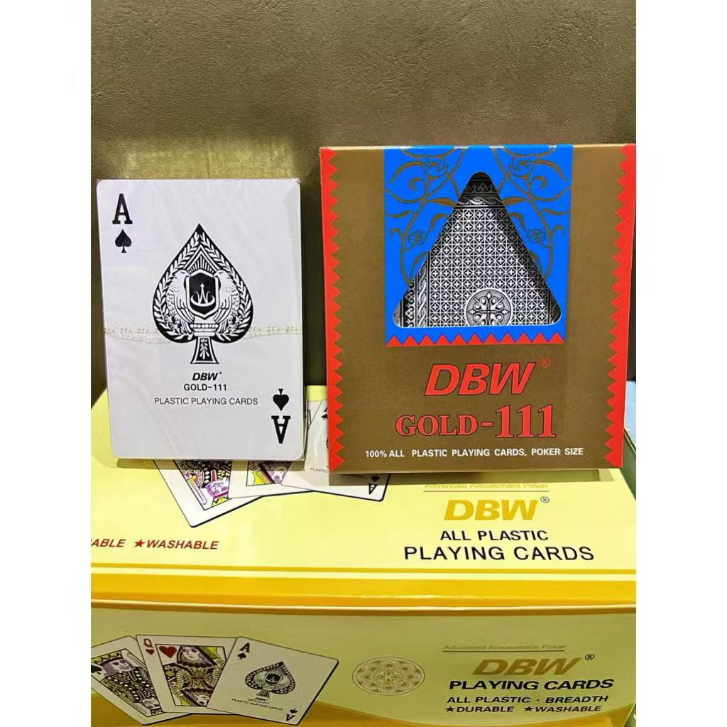 พลาสติก ขอบทอง 888 YJZ  อย่างดี (6 สำรับ)