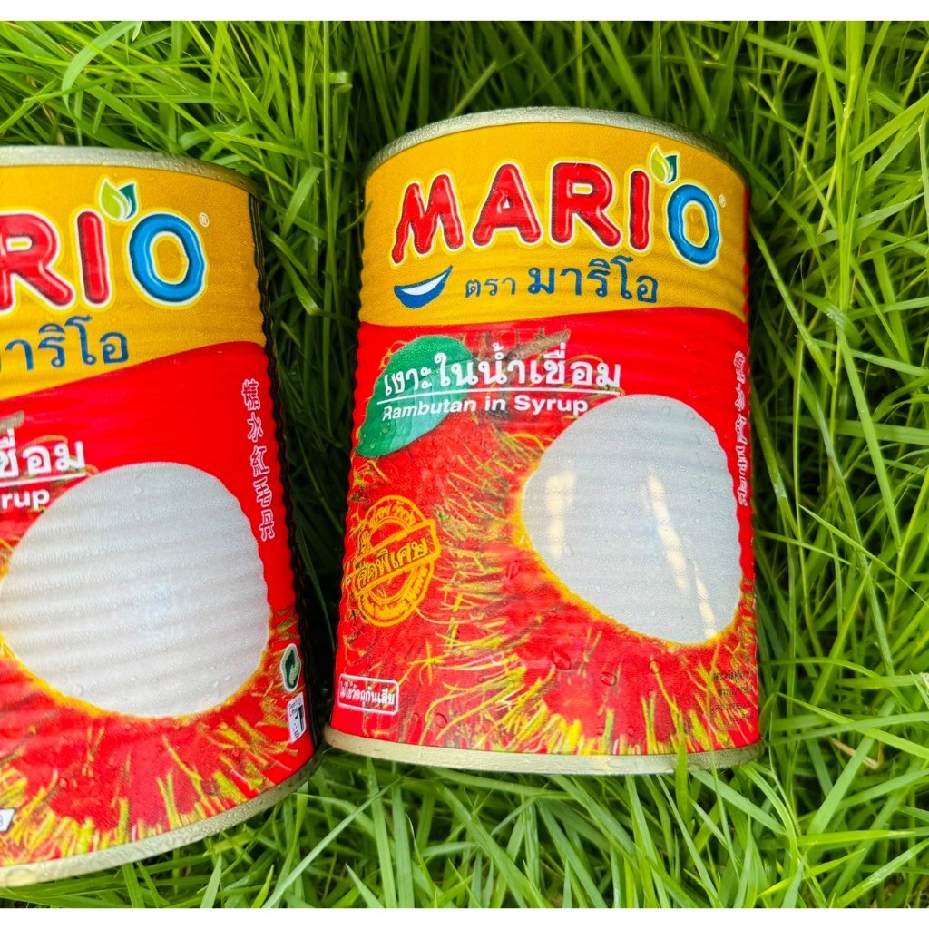 MARIO เงาะกระป๋อง มารีโอ้  เงาะในน้ำเชื่อม เกรดคัด ลูกสวย (น้ำหนักสุทธิ 565 กรัม)