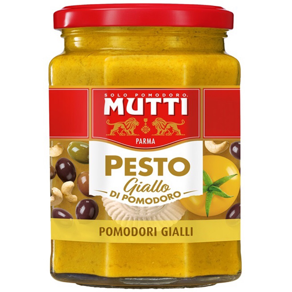 Mutti เพสโต้ซอสมะเขือเทศเหลือง 180 กรัม | Mutti Yellow Tomato Pesto 180g