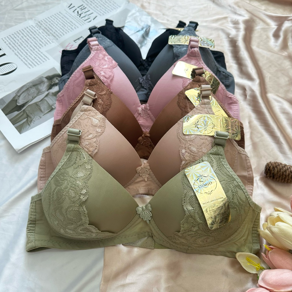 04เสื้อชั้นในผู้หญิง เสื้อในไร้โครง ฟองบาง ผ้านิ่ม ทรงสวยใส่สบาย มีลายดอก